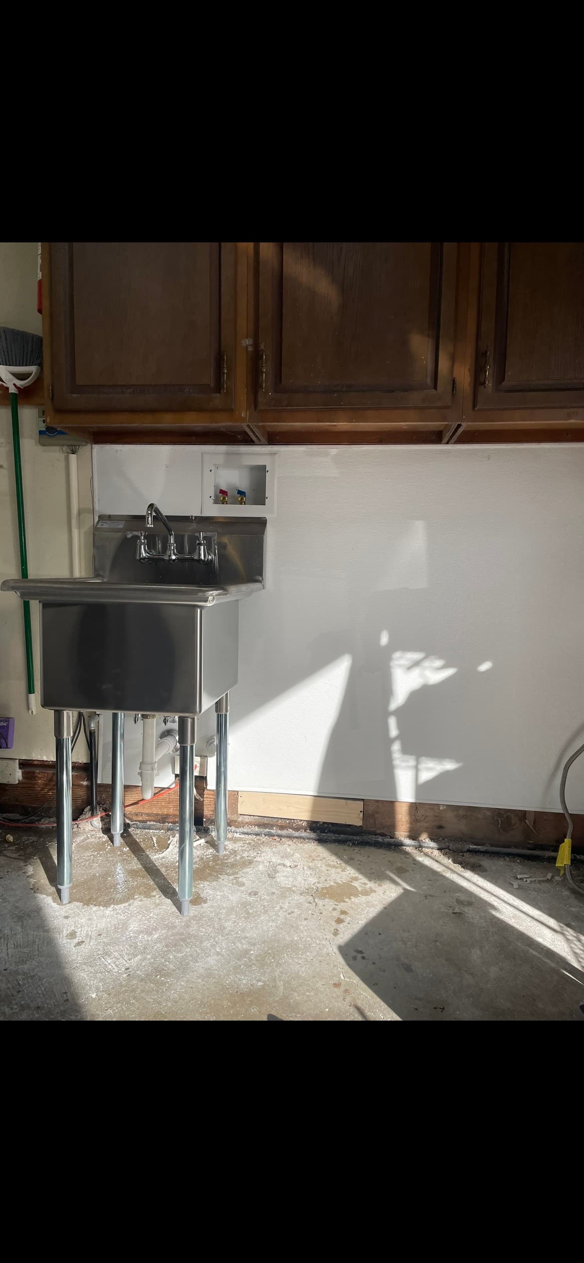 New utility sink installation in a Santa Rosa home