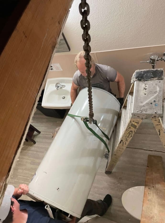 Water heater installation in a Santa Rosa home